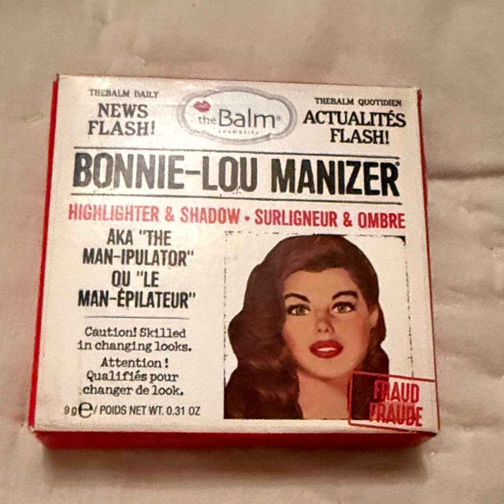 theBalm Bonnie-Lou Manizer Highlighter &‎ Shadow - Gold- NIB